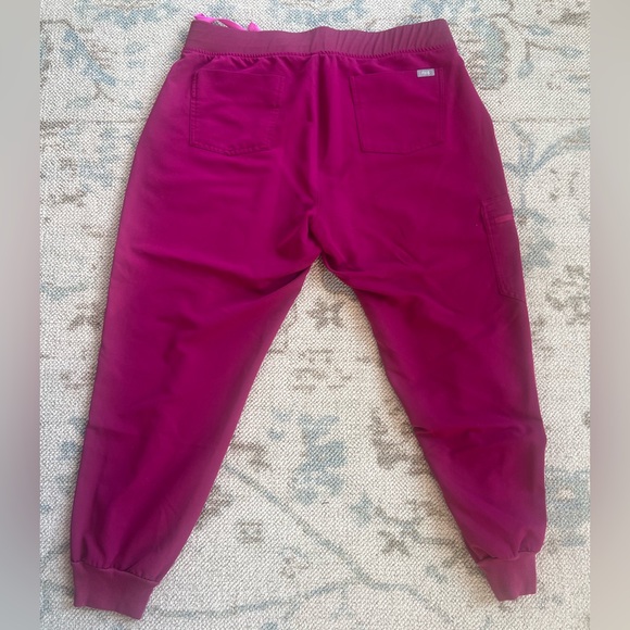 Figs Women's Jogger Scrub Pants- Dark Magenta - Picture 8 of 9